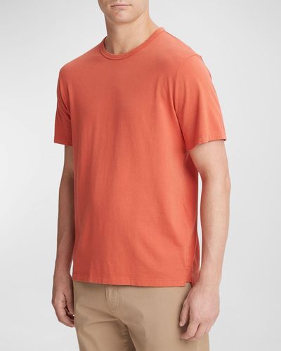 Vince Garment-Dyed Crewneck T-Shirt - Orange
