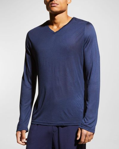 Hom Cocooning V-Neck T-Shirt - Blue