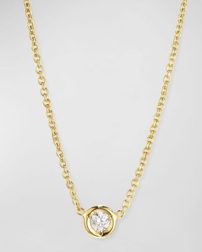 Roberto Coin 18k Gold Single Diamond Necklace - Metallic