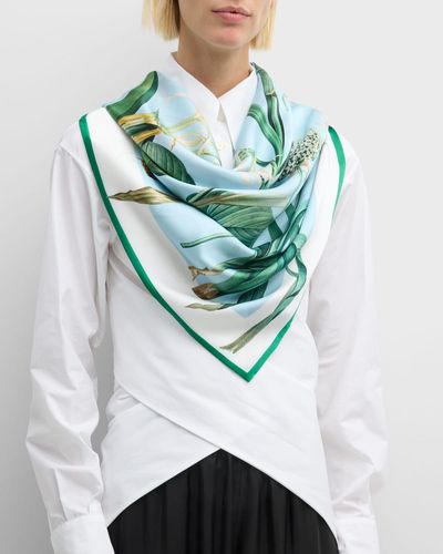 St. Piece Tilly Double-Sided Silk Scarf - Green