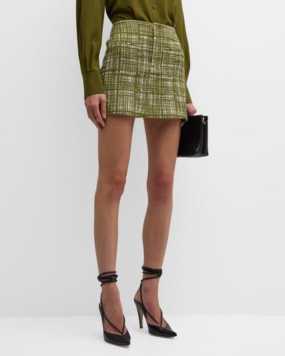 Jason Wu Ultra Mini Tweed Skirt - Green