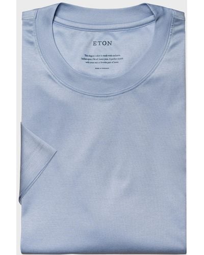 Eton Cotton Jersey Crewneck T-Shirt - Blue