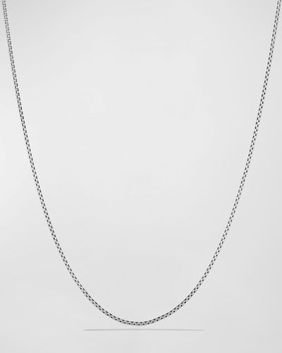 David Yurman Box Chain Necklace With Gold, 18"l - White