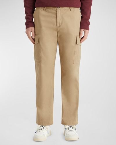 Scotch & Soda Loose Tapered Cotton Twill Cargo Pants - Natural