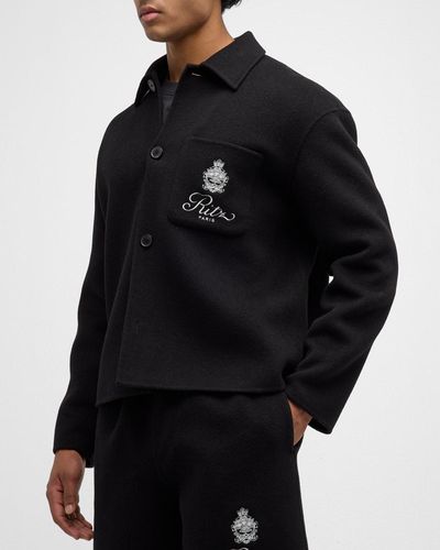 FRAME x Ritz Paris Wool Overshirt - Black