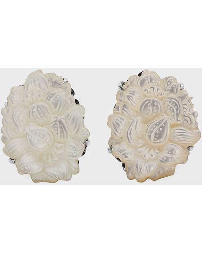 Stephen Dweck White Carved Earrings - Natural