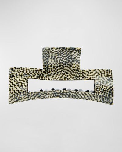France Luxe Large Cutout Rectangle Jaw Hair Clip - Metallic