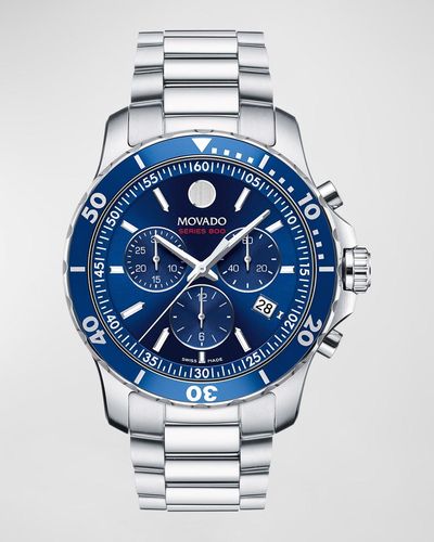 Movado Series 800 Chronograph Watch - Blue