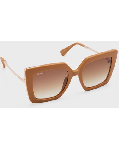 Max Mara Gradient Acetate Butterfly Sunglasses - White