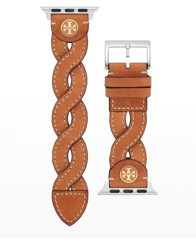 Tory Burch Braided Leather Apple Watch Band - Multicolor