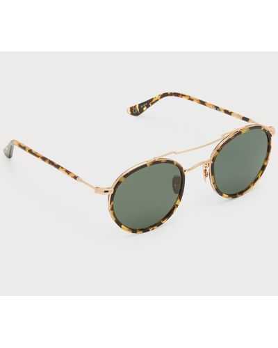 Krewe Porter Round Polarized Sunglasses - Multicolor
