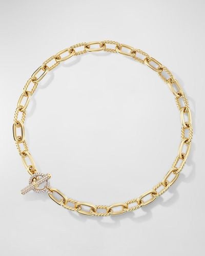 David Yurman Madison Toggle Necklace With Diamonds - Metallic