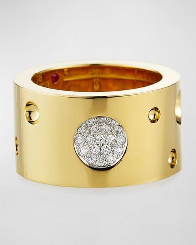 Roberto Coin Pois Moi Luna 18k Gold & Diamond Ring, Size 6.5 - Metallic