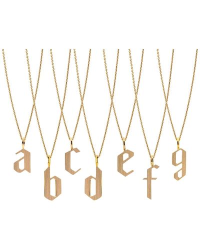 Bridget King Jewelry 14K Alphabet Necklace - White
