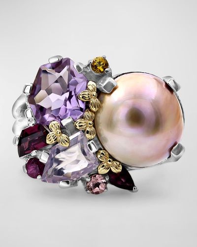 Stephen Dweck Multi-stone Mabe Pearl Ring, Size 7 - Pink