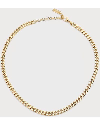 Saint Laurent Classic Curb Chain Short Necklace - Natural
