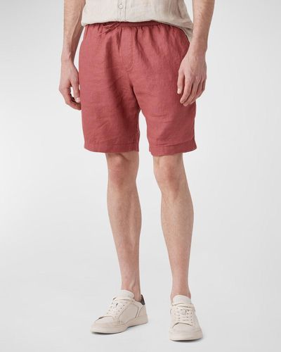 Rodd & Gunn Linen Resort Drawstring Shorts - Red