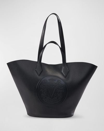 Veronica Beard The Crest Large Leather Tote Bag - Black