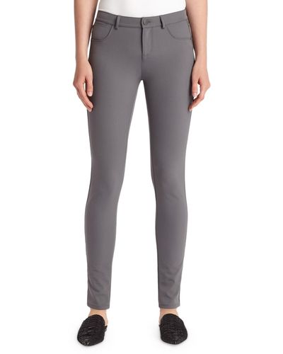 Lafayette 148 New York Mercer Acclaimed Stretch Mid-Rise Skinny Jeans - Gray