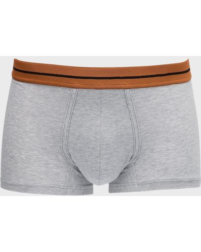 Zegna Signifier Cotton Trunks - Gray