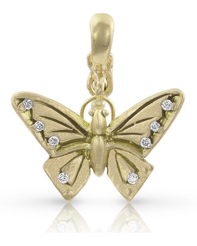 Dominique Cohen 18k Gold Diamond Butterfly Pendant - Metallic