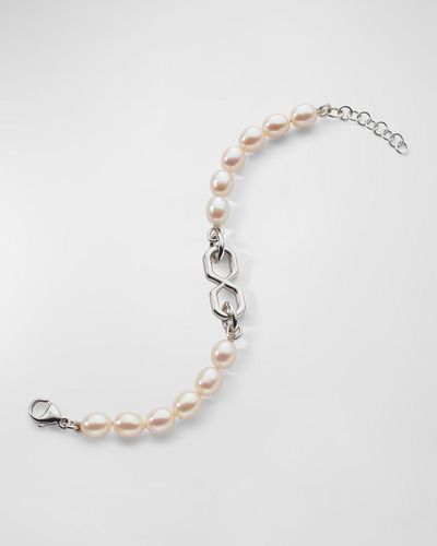Monica Rich Kosann Sterling The Symbol Pearl Infinity Bracelet - White