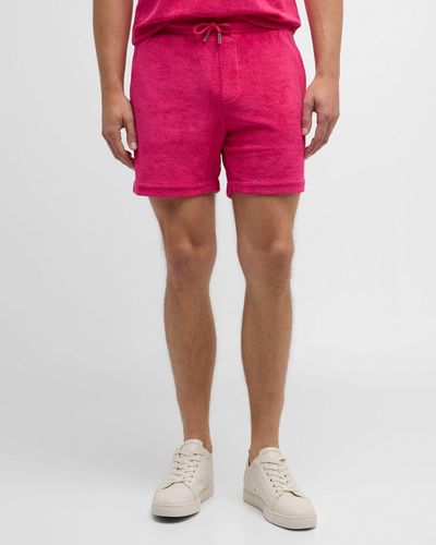 Monfrere Terry Toweling Drawstring Shorts - Pink