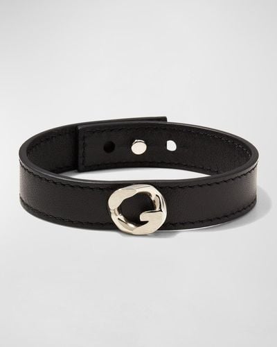 Givenchy G-Chain Leather Bracelet - Black
