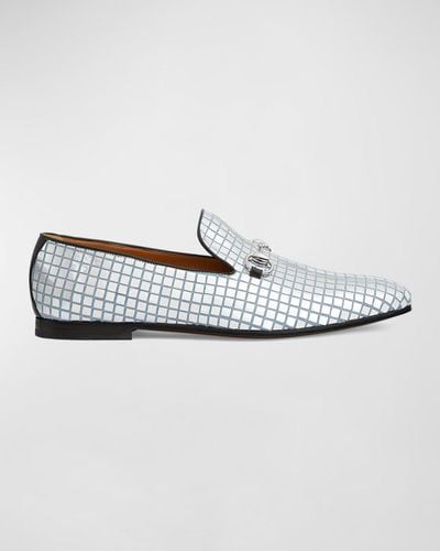 Gucci Jordaan And Sequin Bit Loafers - White