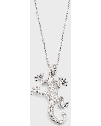 Roberto Coin 18K Diamond Gecko Pendant Necklace - White
