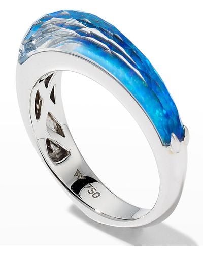 Stephen Webster Slimline Shard Stack Ring With Opalescent Quartz - Blue