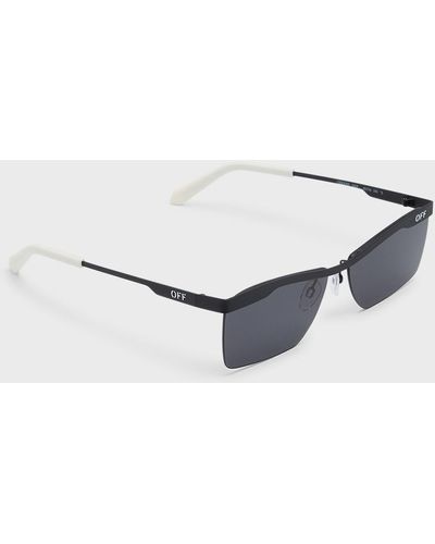 Off-White c/o Virgil Abloh Rimini Metal Alloy & Plastic Aviator Sunglasses - Natural