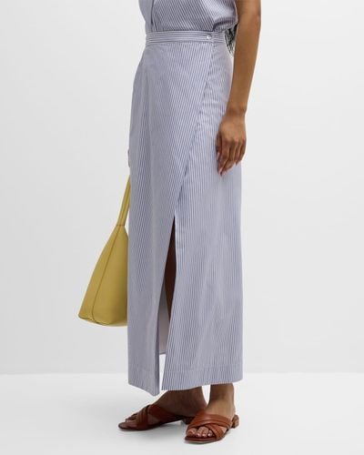 Finley Slit-Hem Striped Cotton Maxi Skirt - Multicolor