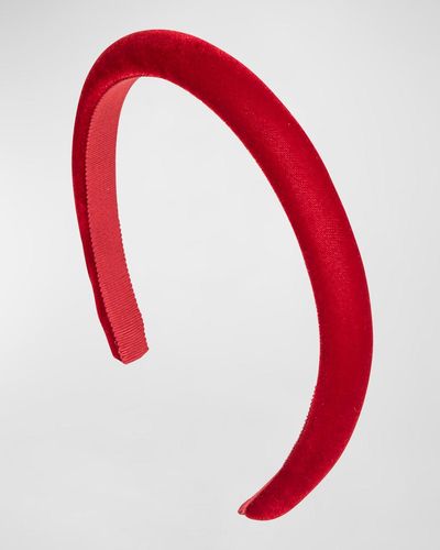 Jennifer Behr Tiana Velvet Headband - Red