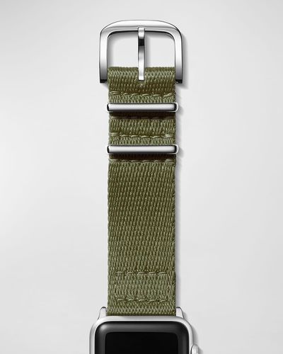 Shinola 20Mm Nylon Strap For Apple Watch - Green