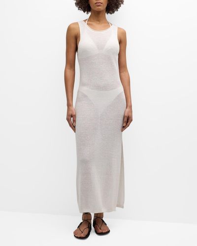 Onia Linen Knit Tank Maxi Dress - White