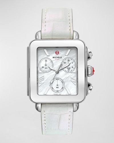 Michele Deco Sport Chronograoh Watch - White