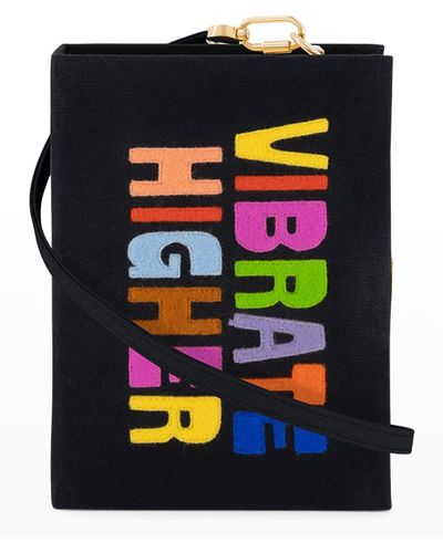 Olympia Le-Tan Georgia Perry'S Vibrate Higher Book Clutch Bag - Black
