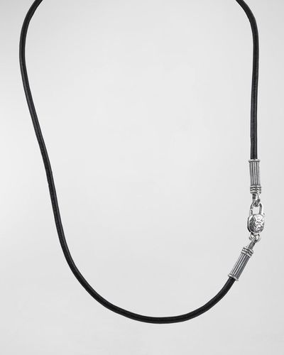 Konstantino 20" Leather Cord Necklace - White