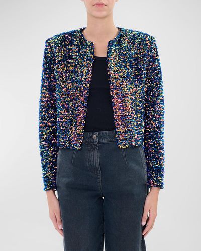 IRO Daphne Sequined Blazer - Blue