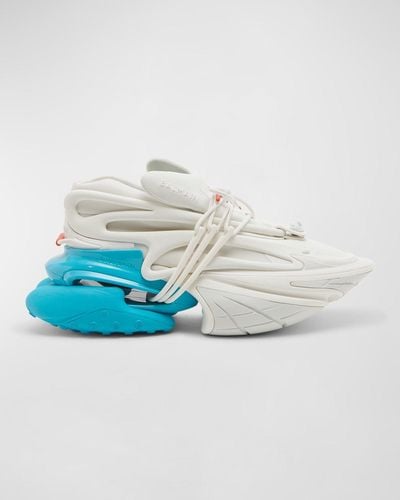 Balmain Unicorn Neoprene Fashion Sneakers - Blue