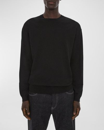 Helmut Lang Fine-gauge Sweater With Piping - Black