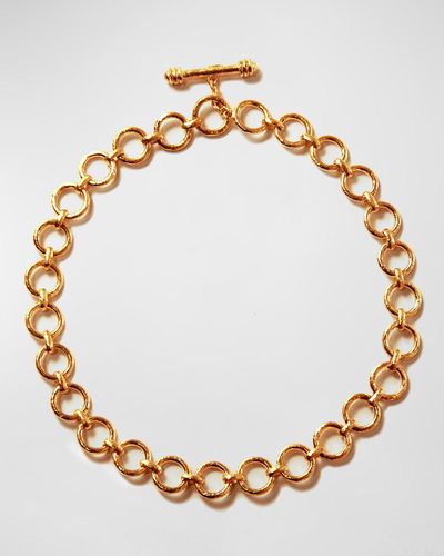 Elizabeth Locke 19K Toggle Necklace, 20"L - Metallic