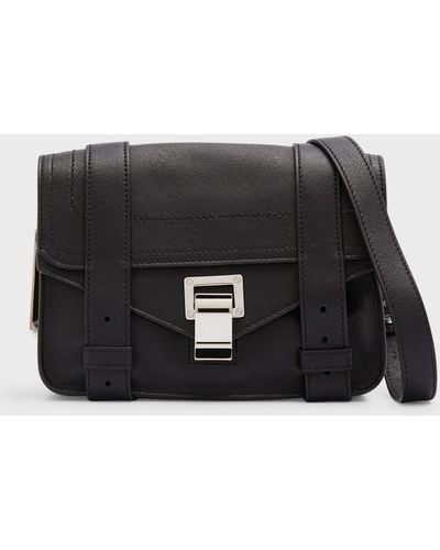 Proenza Schouler Ps1 Mini Luxe Leather Satchel Bag - Black