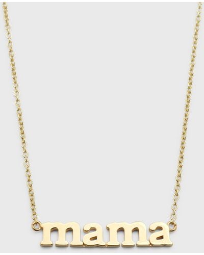 Jennifer Meyer 18k Mama Pendant Necklace - Metallic