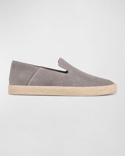 Vince Emmitt Suede Espadrille Loafers - Gray