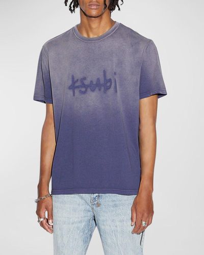 Ksubi Heritage Kash Iced Neptune T-Shirt - Blue