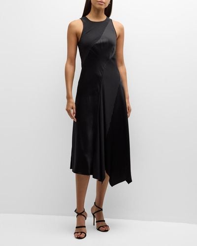Cinq À Sept Solana Sleeveless Silk Midi Dress - Black