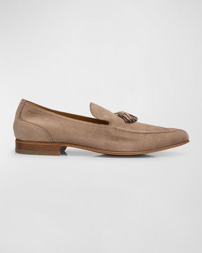 Bally Sayer-u Leather Tassel Loafers - Natural