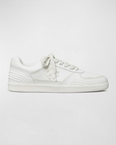 Tory Burch Clover Leather Low-top Sneakers - White